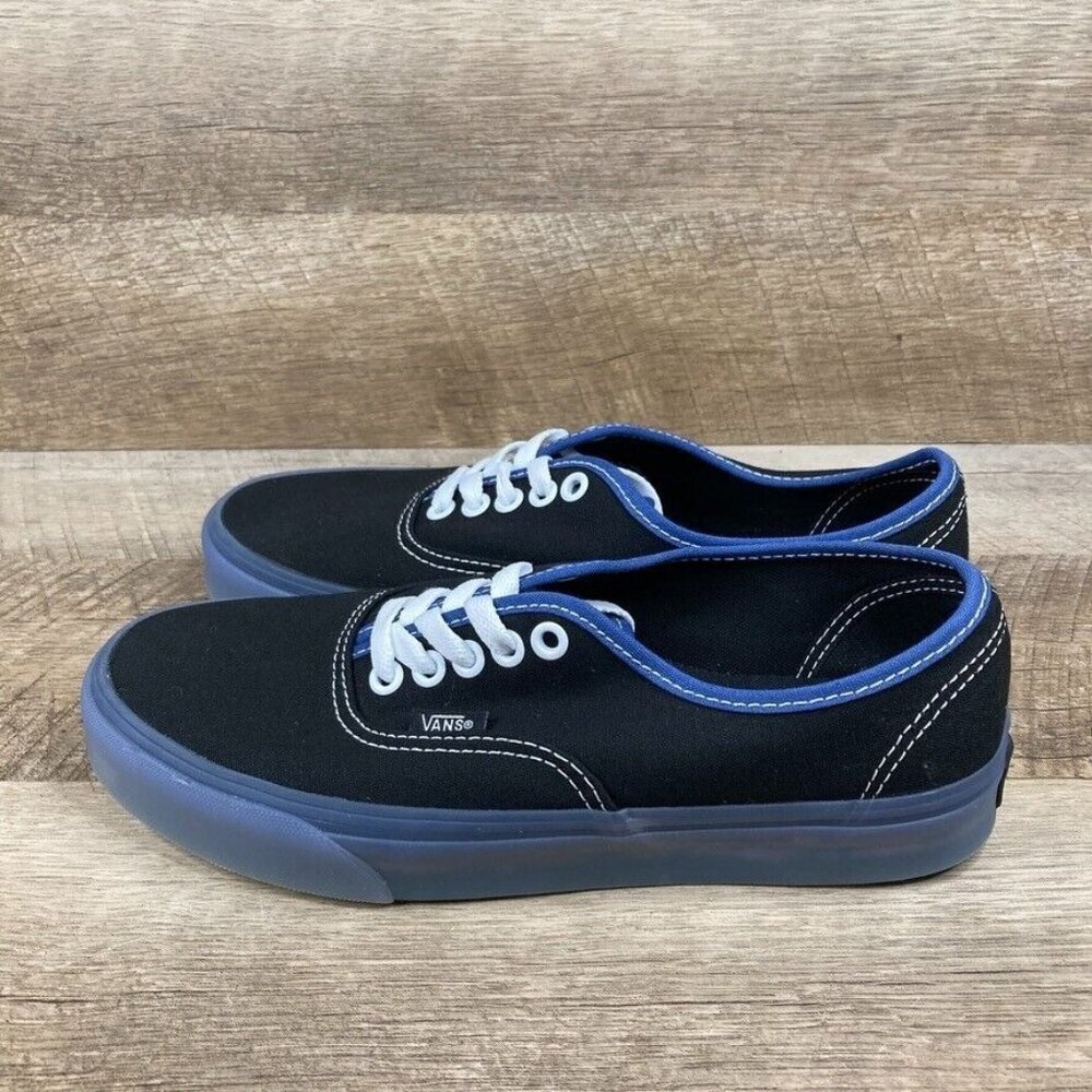 VANS Authentic Translucent Sidewall Black/Blue Sh… - image 4
